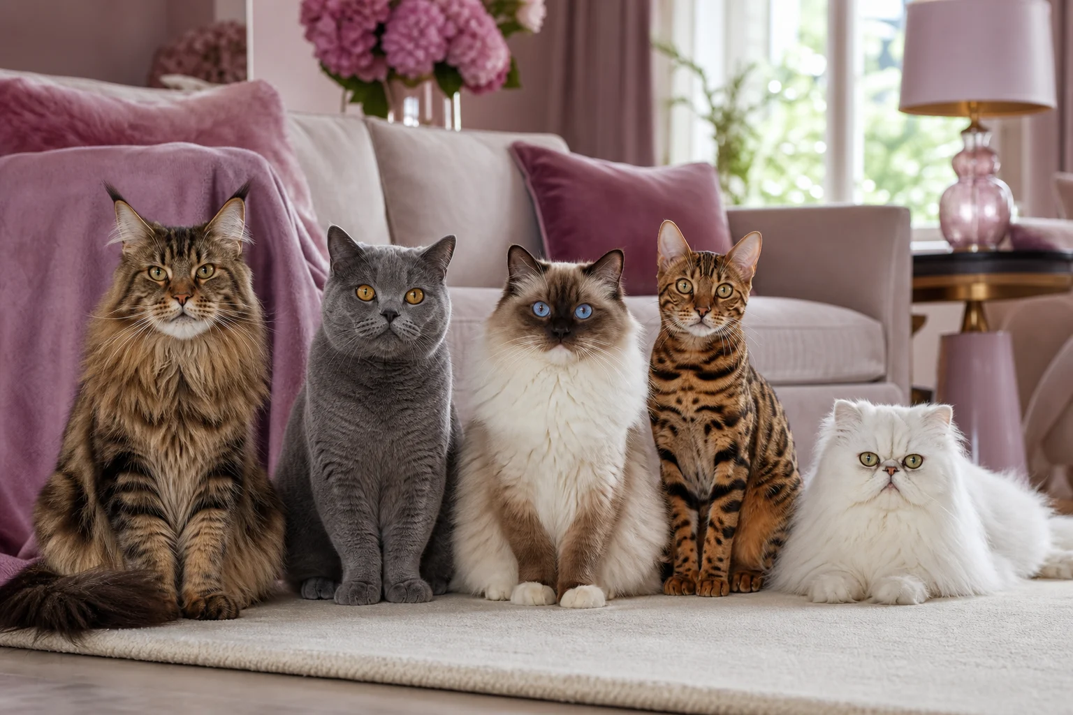 Different cat breeds