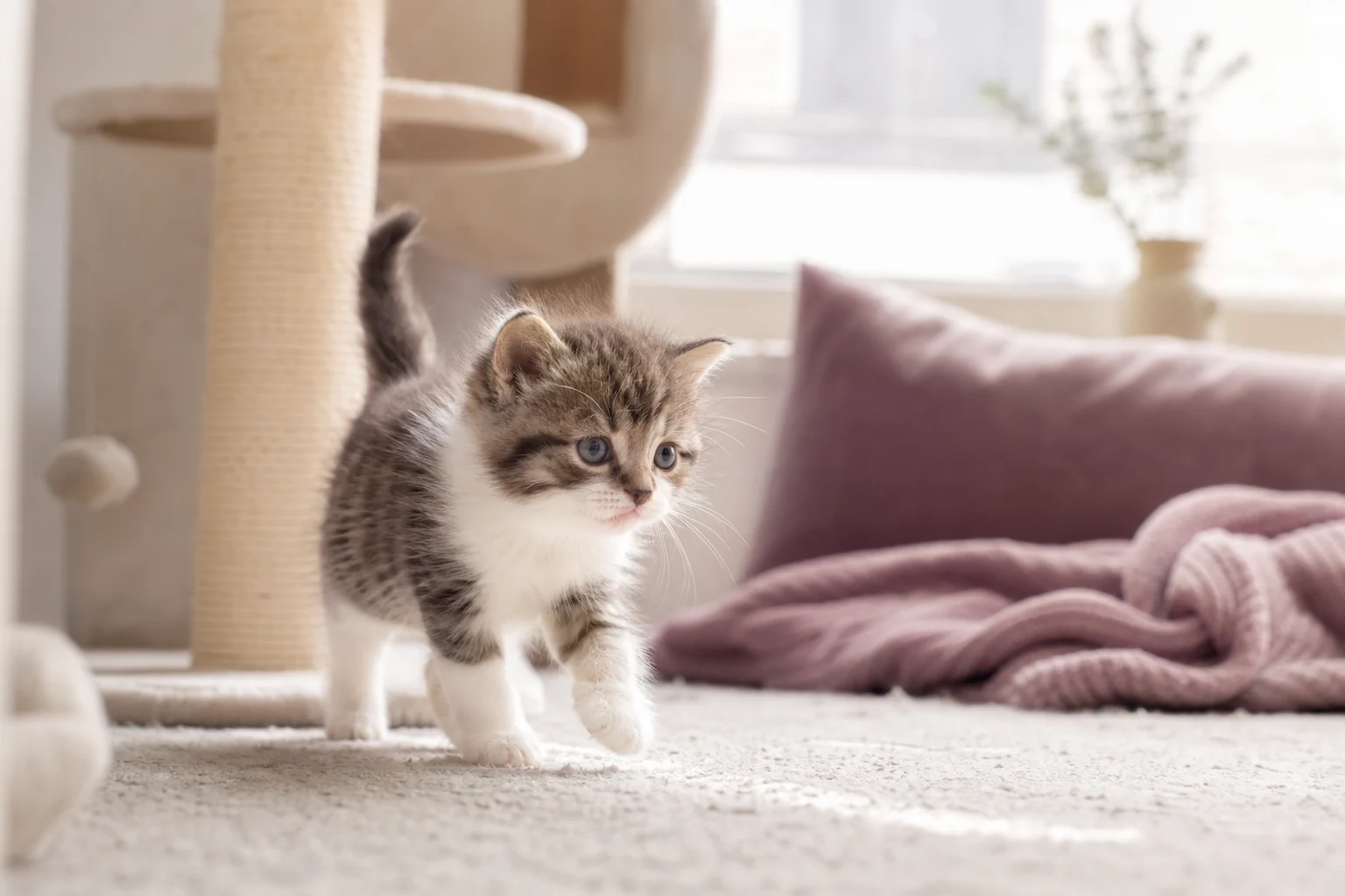Settling in a kitten: the first weeks